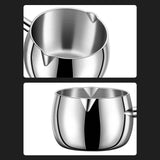 Maxbell Hot Oil Pan Easy to Clean Multiuse Long Handle for Home Travel Making Sauces 300ML