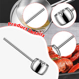 Maxbell Hot Oil Pan Easy to Clean Multiuse Long Handle for Home Travel Making Sauces 400ML