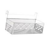 Maxbell Dorm Bed Shelf Simple Bed Metal Storage Basket for Dorm Bunk Books Magazines White