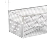 Maxbell Dorm Bed Shelf Simple Bed Metal Storage Basket for Dorm Bunk Books Magazines White