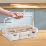 Maxbell Snack Box Container Reusable Holder Travel Snack Tray for Cookies Snack Work