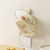 Maxbell Wall Mounted Pot Cover Rack Pot Lids Holder for Restaurant Cabinet Door Wall