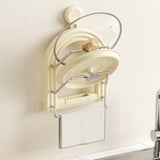 Maxbell Wall Mounted Pot Cover Rack Pot Lids Holder for Restaurant Cabinet Door Wall