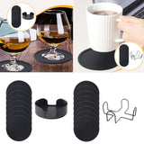 Maxbell 8Pcs Drink Coasters Gift Decor Mug Coaster for Coffee Table Desk Hot or Cold With Base