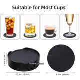 Maxbell 8Pcs Drink Coasters Gift Decor Mug Coaster for Coffee Table Desk Hot or Cold With Base