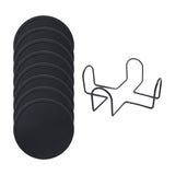 Maxbell 8Pcs Drink Coasters Gift Decor Mug Coaster for Coffee Table Desk Hot or Cold With Holder