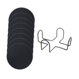 Maxbell 8Pcs Drink Coasters Gift Decor Mug Coaster for Coffee Table Desk Hot or Cold With Holder
