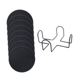 Maxbell 8Pcs Drink Coasters Gift Decor Mug Coaster for Coffee Table Desk Hot or Cold With Holder