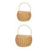 Maxbell Woven Hanging Basket Handmade Hanging Fruit Basket for Office Kitchen Closet S