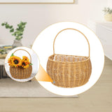 Maxbell Woven Hanging Basket Handmade Hanging Fruit Basket for Office Kitchen Closet L