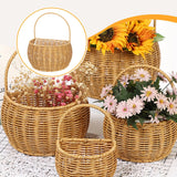 Maxbell Woven Hanging Basket Handmade Hanging Fruit Basket for Office Kitchen Closet L