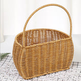 Maxbell Woven Hanging Basket Handmade Hanging Fruit Basket for Office Kitchen Closet L