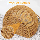 Maxbell Woven Hanging Basket Handmade Hanging Fruit Basket for Office Kitchen Closet L