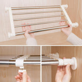 Maxbell Closet Tension Shelf Rod DIY Cabinet Divider Shelve for Home Office Bathroom
