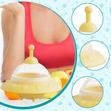 Maxbell 2.5" Ice Ball Maker Ice Cube Tray for Freezer for Coffee Chilled Drinks Beer Yellow