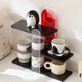 Maxbell 3 Tier Coffee Mug Holder Shelf Sturdy Countertop for   Kitchen  Black