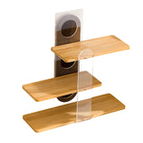 Maxbell 3 Tier Coffee Mug Holder Shelf Sturdy Countertop for   Kitchen  Wooden color
