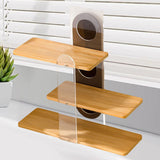 Maxbell 3 Tier Coffee Mug Holder Shelf Sturdy Countertop for   Kitchen  Wooden color