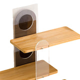 Maxbell 3 Tier Coffee Mug Holder Shelf Sturdy Countertop for   Kitchen  Wooden color