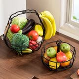 Maxbell 2 Tier Fruit Basket Bowl Tabletop Living Room Fruit Vegetable Storage Basket
