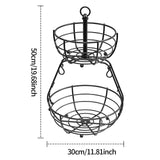 Maxbell 2 Tier Fruit Basket Bowl Tabletop Living Room Fruit Vegetable Storage Basket