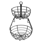 Maxbell 2 Tier Fruit Basket Bowl Tabletop Living Room Fruit Vegetable Storage Basket