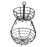 Maxbell 2 Tier Fruit Basket Bowl Tabletop Living Room Fruit Vegetable Storage Basket