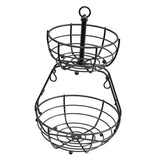 Maxbell 2 Tier Fruit Basket Bowl Tabletop Living Room Fruit Vegetable Storage Basket