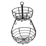 Maxbell 2 Tier Fruit Basket Bowl Tabletop Living Room Fruit Vegetable Storage Basket
