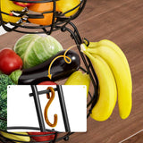 Maxbell 2 Tier Fruit Basket Bowl Tabletop Living Room Fruit Vegetable Storage Basket