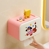 Maxbell Wall Mounted Tissue Box Cute Tissue Dispenser for Bathroom Kitchen Farmhouse Pink Dog