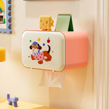 Maxbell Wall Mounted Tissue Box Cute Tissue Dispenser for Bathroom Kitchen Farmhouse Pink Dog