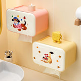 Maxbell Wall Mounted Tissue Box Cute Tissue Dispenser for Bathroom Kitchen Farmhouse Pink Dog