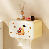 Maxbell Wall Mounted Tissue Box Cute Tissue Dispenser for Bathroom Kitchen Farmhouse Yellow Cat
