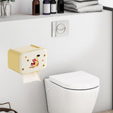 Maxbell Wall Mounted Tissue Box Cute Tissue Dispenser for Bathroom Kitchen Farmhouse Yellow Cat