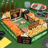 Maxbell Football Party Supplies Kit Portable Snack Tray for Party Birthday Carnivals