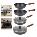 Maxbell Iron Wok Frying Pot Cookware Suitable for All Stoves No Coating Stir Fry Pan Diameter 24cm Without Lid