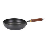 Maxbell Iron Wok Frying Pot Cookware Suitable for All Stoves No Coating Stir Fry Pan Diameter 24cm Without Lid