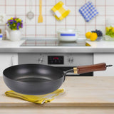 Maxbell Iron Wok Frying Pot Cookware Suitable for All Stoves No Coating Stir Fry Pan Diameter 28cm Without Lid