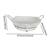 Maxbell Bread Basket Iron Vegetable Baskets for Dining Table Cabinet Kitchen Counter Silver
