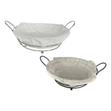 Maxbell Bread Basket Iron Vegetable Baskets for Dining Table Cabinet Kitchen Counter Silver