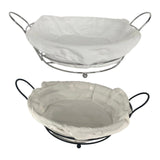 Maxbell Bread Basket Iron Vegetable Baskets for Dining Table Cabinet Kitchen Counter Silver