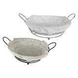 Maxbell Bread Basket Iron Vegetable Baskets for Dining Table Cabinet Kitchen Counter Silver