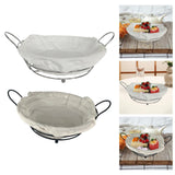 Maxbell Bread Basket Iron Vegetable Baskets for Dining Table Cabinet Kitchen Counter Silver