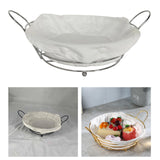 Maxbell Bread Basket Iron Vegetable Baskets for Dining Table Cabinet Kitchen Counter Silver