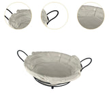 Maxbell Bread Basket Iron Vegetable Baskets for Dining Table Cabinet Kitchen Counter Black