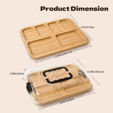 Maxbell Cheese Board with Locking Cover Table Butter Dish for Engagement Camps