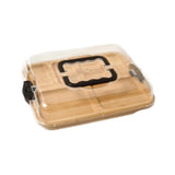 Maxbell Cheese Board with Locking Cover Table Butter Dish for Engagement Camps