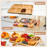 Maxbell Cheese Board with Locking Cover Table Butter Dish for Engagement Camps