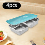 Maxbell 4Pcs Stainless Steel Snack Container Bento Box for Kids, Adults Work Kitchen